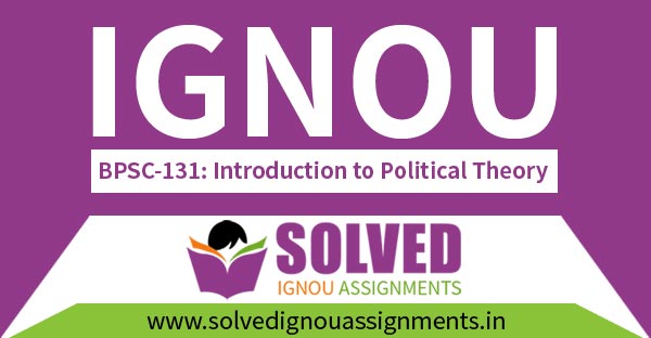 IGNOU BPSC 131 Solved Assignment