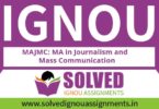 IGNOU MAJMC Solved Assignment